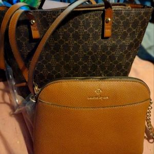 Nanette lepore Brielle logo with solid crossbody